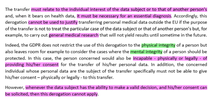How and When to Use Data Transfer Derogations - Vital interest