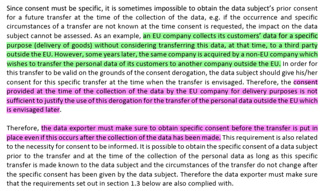 How and When to Use Data Transfer Derogations - Explicit Consent