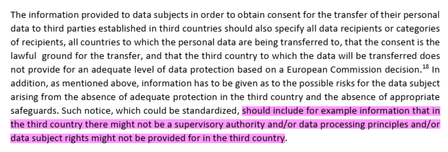 How and When to Use Data Transfer Derogations - Informed Consent