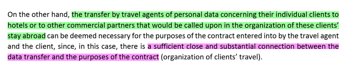 How and When to Use Data Transfer Derogations - Data Subject Contract