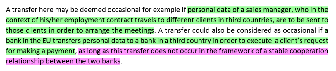 How and When to Use Data Transfer Derogations - Data Subject Contract