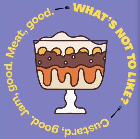 HelloFresh’s ‘Friends’ trifle Thanksgiving campaign graphic.