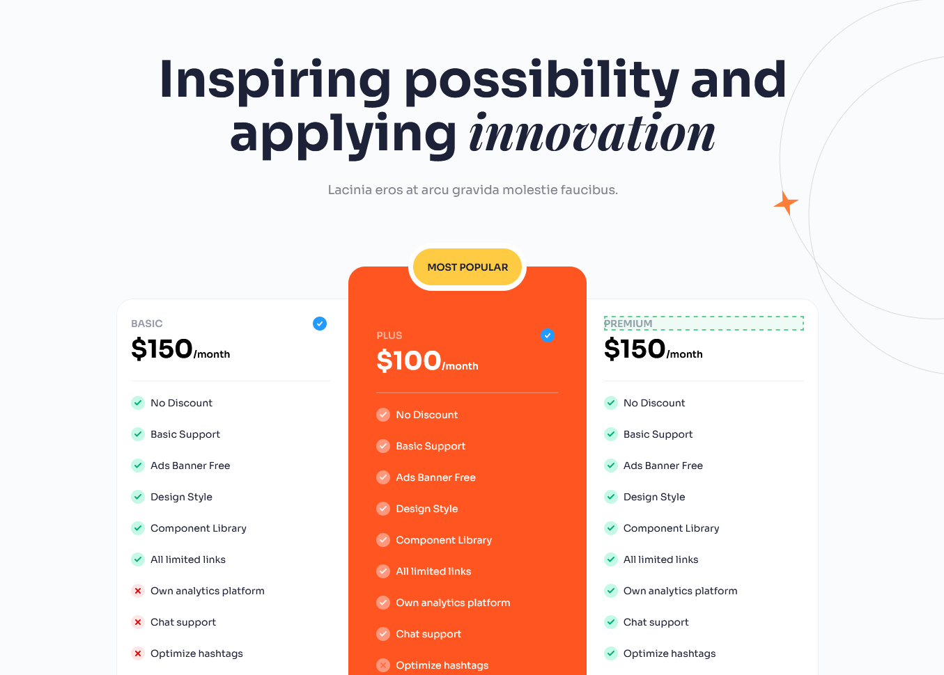An example of SaaS Pricing Page