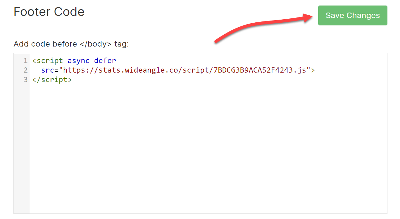 Copy and paste Footer Code