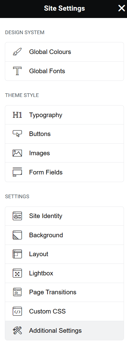 Elementor sidebar site setting - Web Analytics for Elementor the WordPress plugin